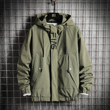 Windbreaker Jacket Men Solid Color Thick Jackets Coats Autumn Spring