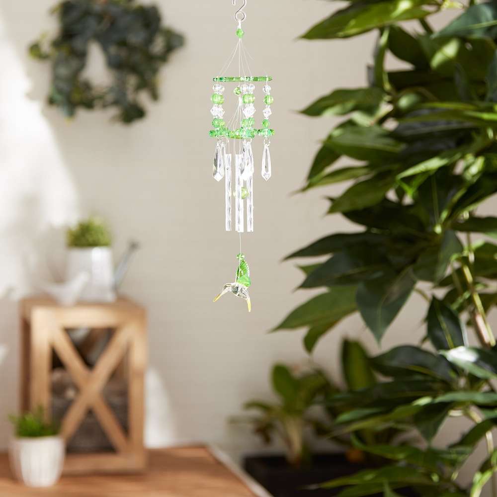 Green Acrylic Hummingbird Windchimes - Minihomy