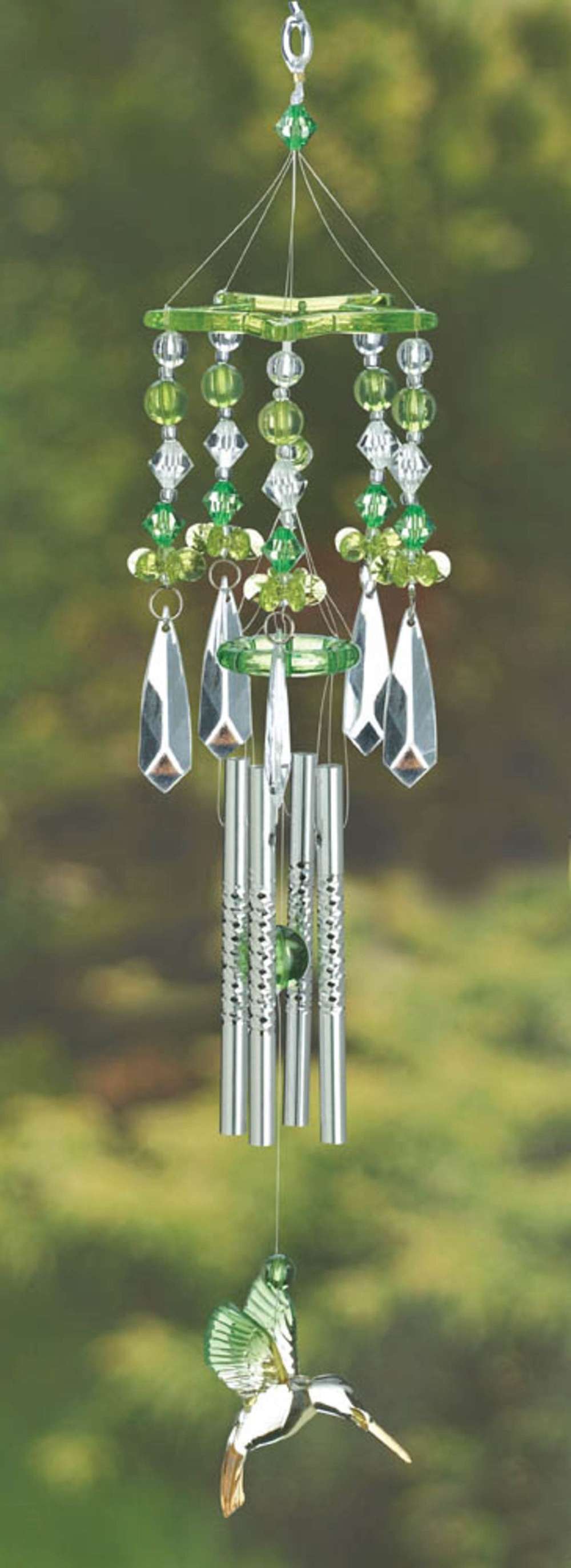 Green Acrylic Hummingbird Windchimes - Minihomy