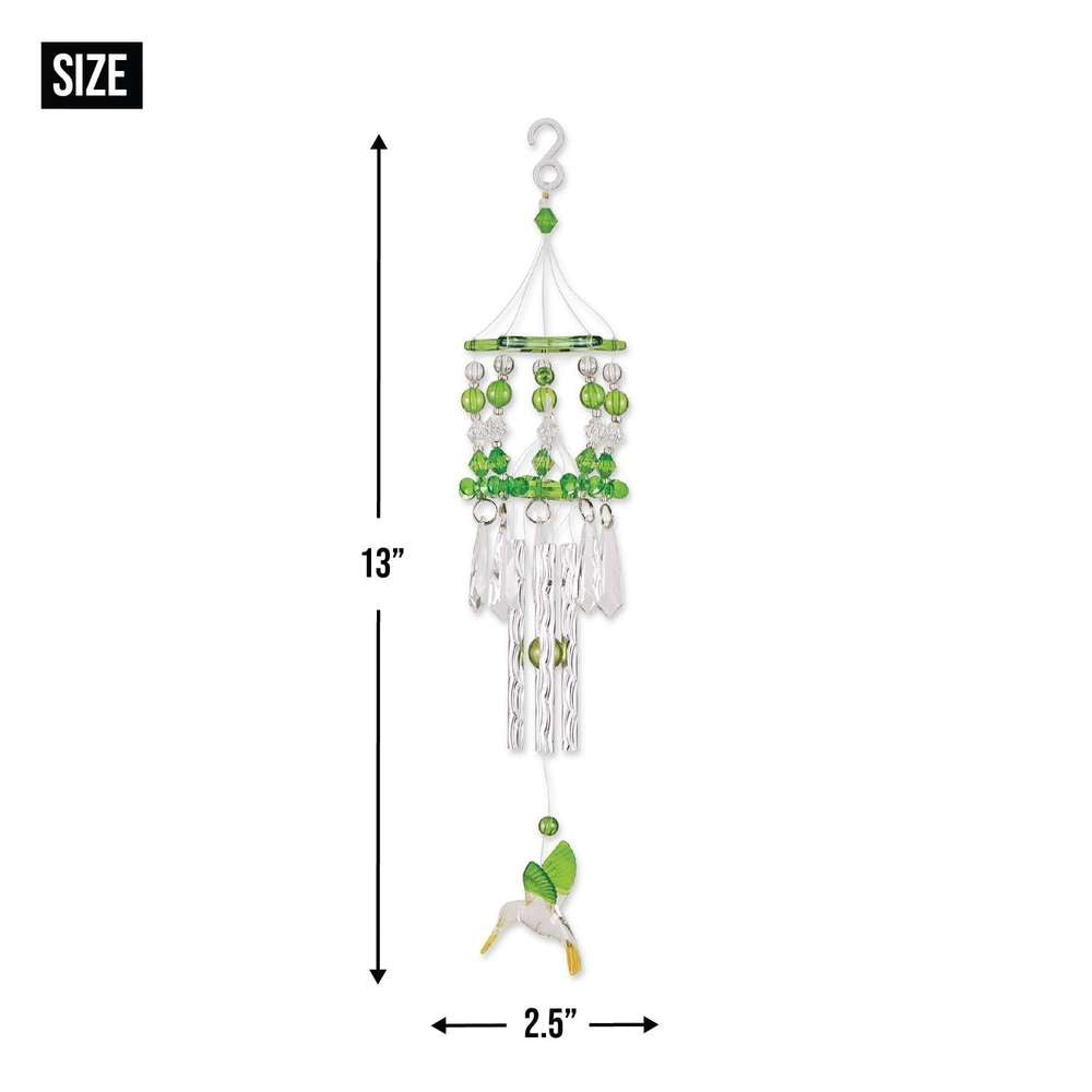 Green Acrylic Hummingbird Windchimes - Minihomy