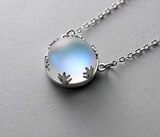 Thaya Aurora Forest Necklace Halo Crystal Gemstone S925 Silver Scale Light Pendant Necklace for Women Elegant Jewelry