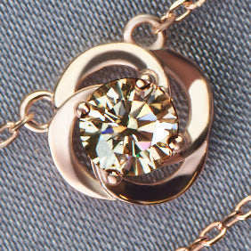 Mosanite 0.5-carat 925 silver necklace