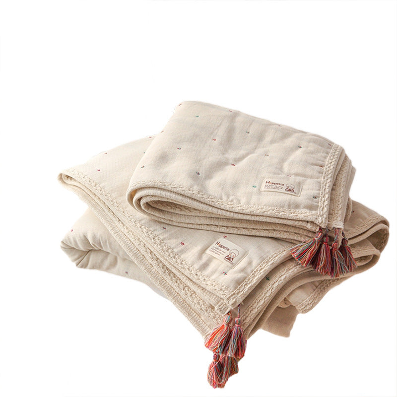 Original Yarn Six-layer Bohemian Cross Towel Quilt