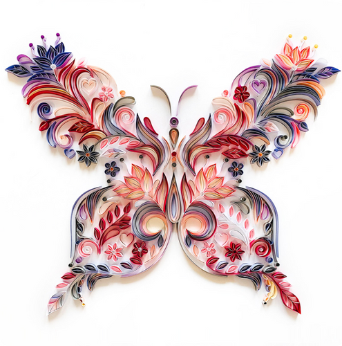 20 Inch Butterfly Quilling Illustration Material Pack Slot