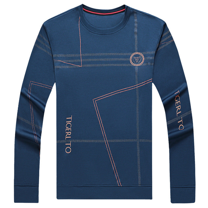 Men's Round Neck Long Sleeve T-Shirt - Minihomy