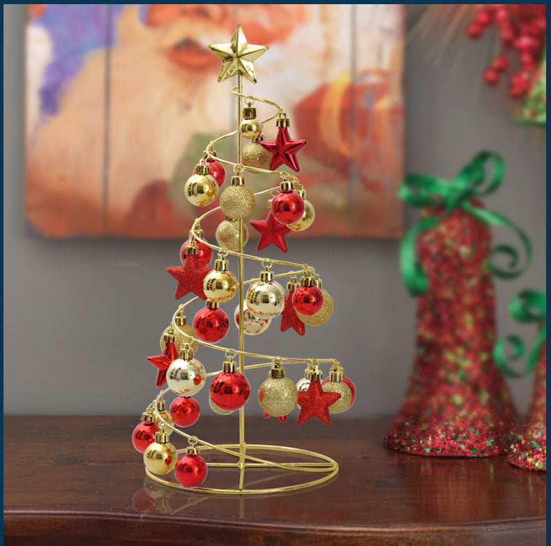 Creative Christmas Ball Metal Desktop Mini Tree