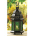 Emerald Glass Moroccan Candle Lantern - 10 inches - Minihomy