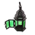 Emerald Glass Moroccan Candle Lantern - 10 inches - Minihomy