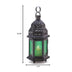 Emerald Glass Moroccan Candle Lantern - 10 inches - Minihomy