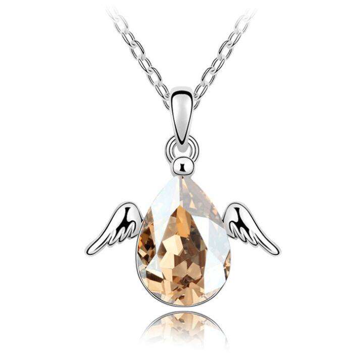 Little Angel - Korean Crystal Necklace Short Pendant - Minihomy