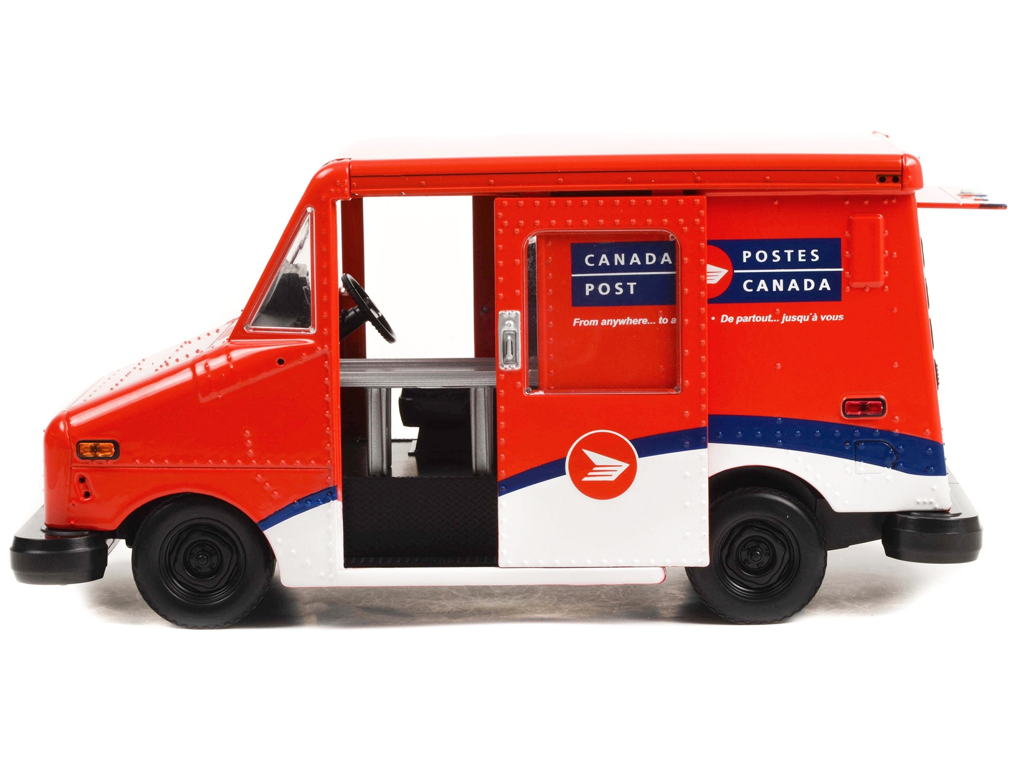 Canada Post LLV Long-Life Postal Delivery Vehicle Red and White 1/18 Diecast Model Car by Greenlight - Minihomy