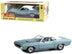 1970 Dodge Challenger "Western Sport Special" Light Blue Metallic with White Vinyl Top and White Interior 1/18 Diecast Model Car by Greenlight - Minihomy