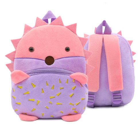 Children School Backpack Cartoon Rainbow Unicorn Design Soft Plush Material For Toddler Baby Girls Kindergarten Kids School Bags