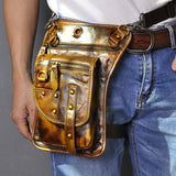 Genuine Leather Multipurpose Men Travel Mochila Crossbody Messenger Bag