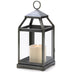 Brushed Silver Candle Lantern - 12 inches - Minihomy