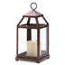 Burnished Copper Candle Lantern - 12 inches - Minihomy