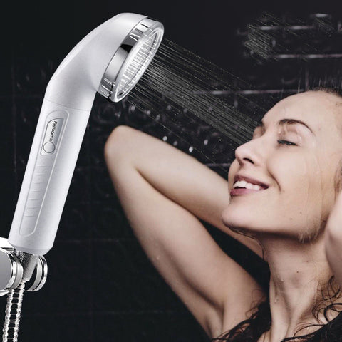 Pressurized water-saving filtering shower