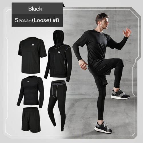 Men Sportswear Compression Sport Suits Quick Dry Running Clothes