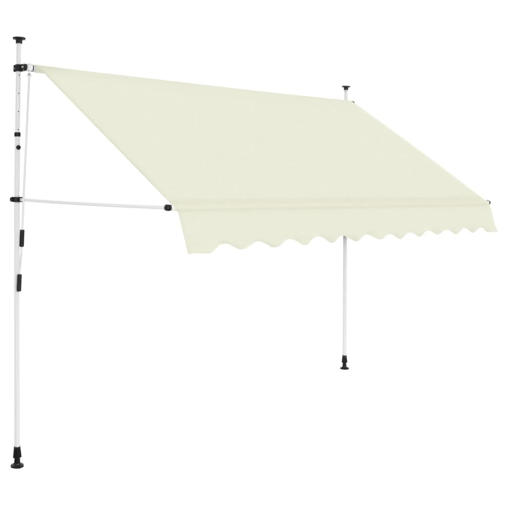 vidaXL Manual Retractable Awning 98.4" Cream