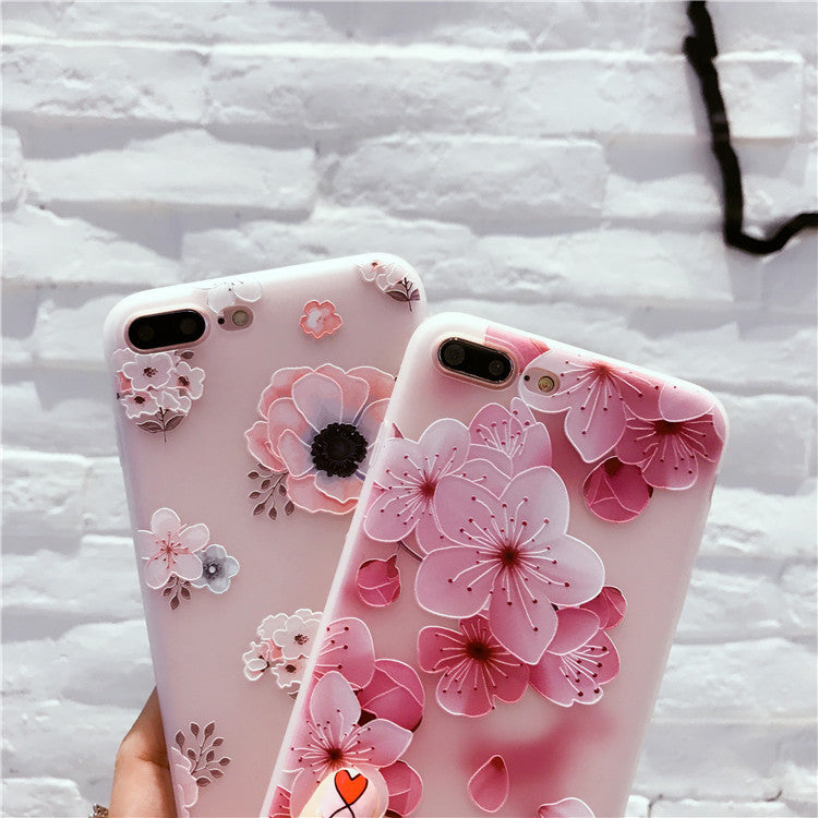 Embossed flower phone case cover - Minihomy