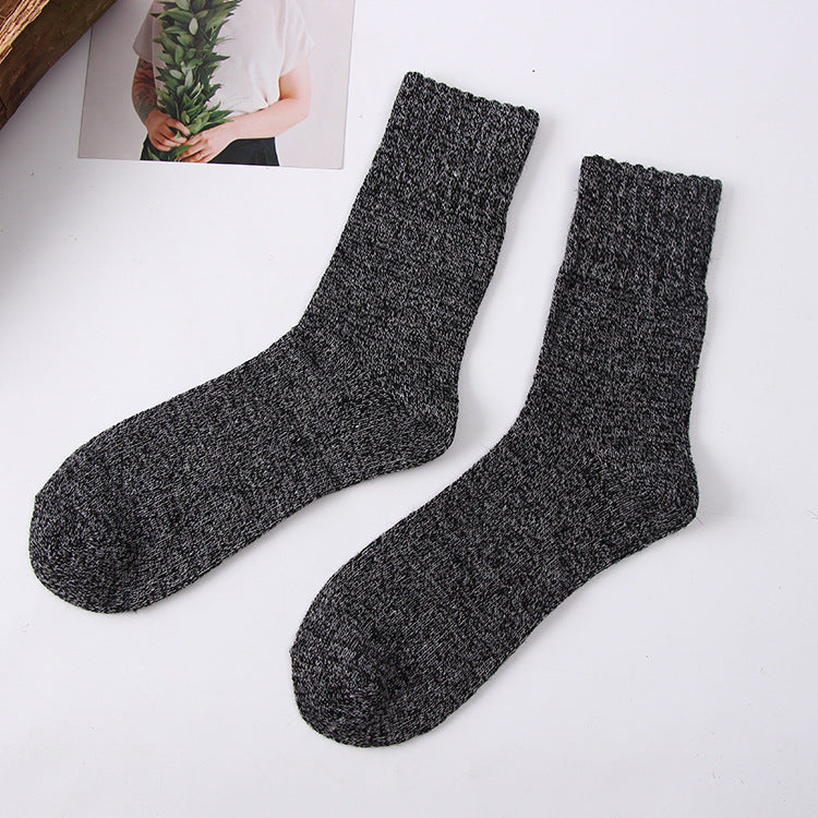 Winter terry wool socks men
