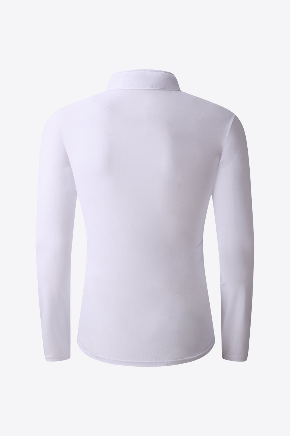 Band Collar Long Sleeve Tee - Minihomy