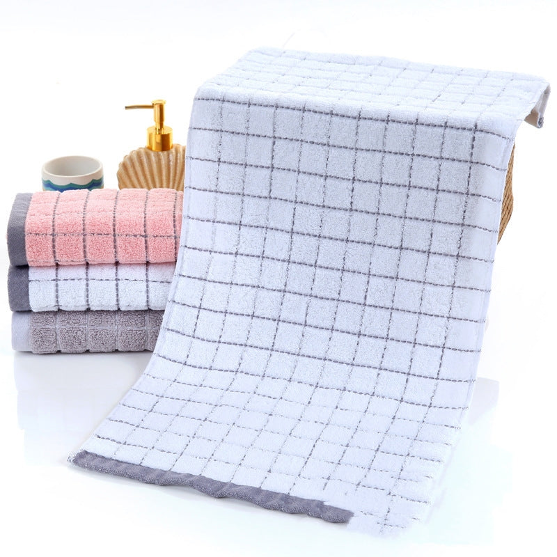 Jacquard checked towel