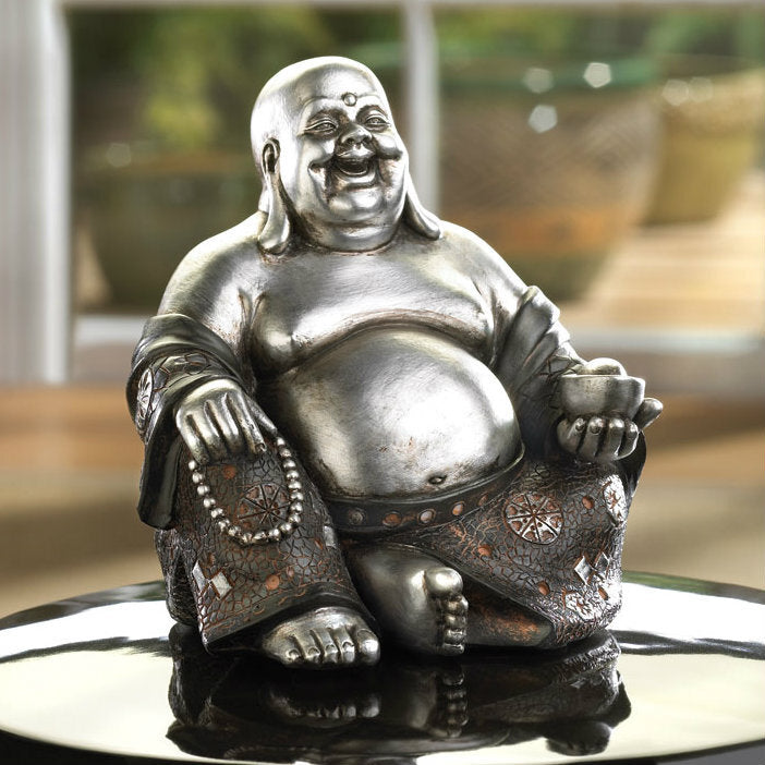 Silver and Black Buddha