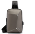 Men's shoulder bag PU leather chest bag men's Messenger bag multi-function outdoor sports backpack