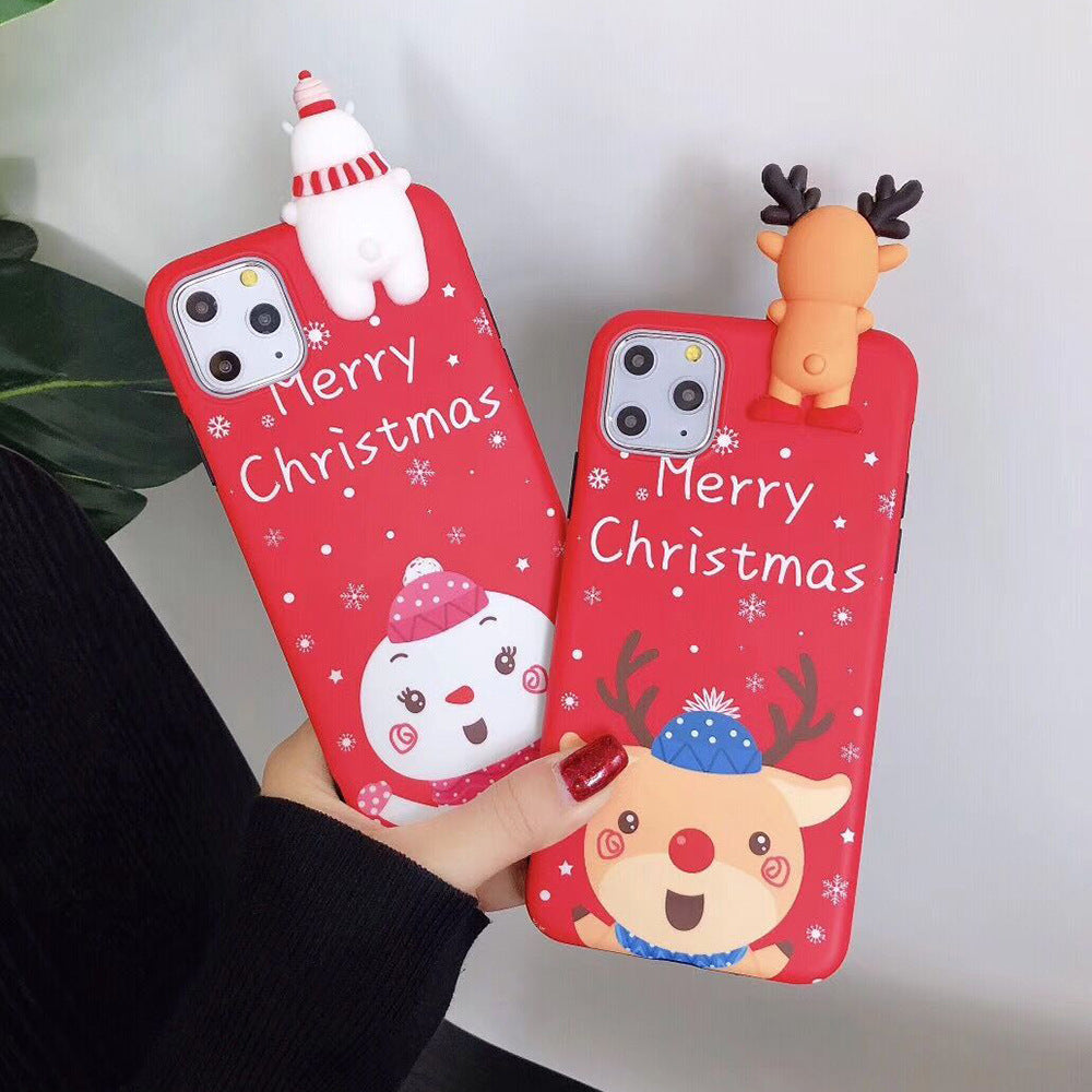 Cute 3D Cartoon Christmas Phone Case