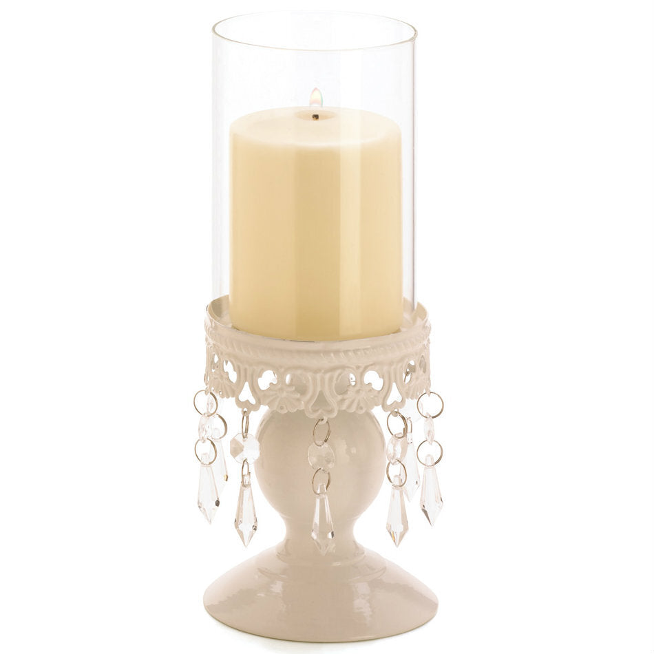 Jeweled Candle Holder with Glass Cylinder - Minihomy