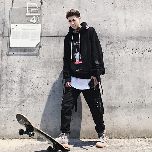 Streetwear Mens Tops Hip Hop Sweatshirt Men