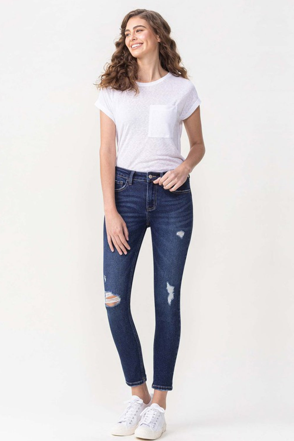 Lovervet Full Size Chelsea Midrise Crop Skinny Jeans - Minihomy