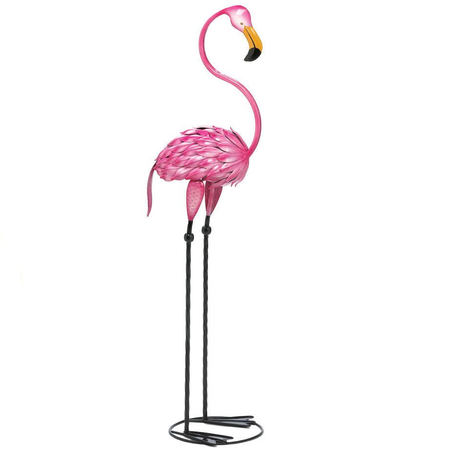 Metal 3-Foot Flamingo Yard Art - Minihomy