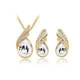 Crystal Zircon Necklace Set Combination