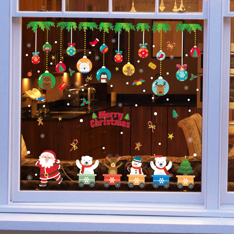 Christmas decorations store window stickers - Minihomy