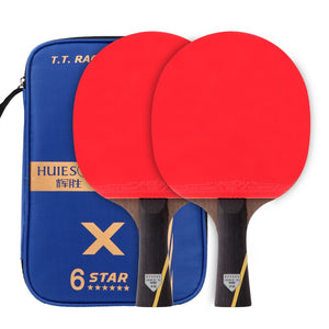 Double-sided anti-adhesive six-star table tennis racket