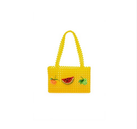 The Bag Acrylic Pearl Woven Beaded Fruit Bag
