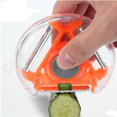 Creative kitchen small tool three in one multi function rotary fruit peeler