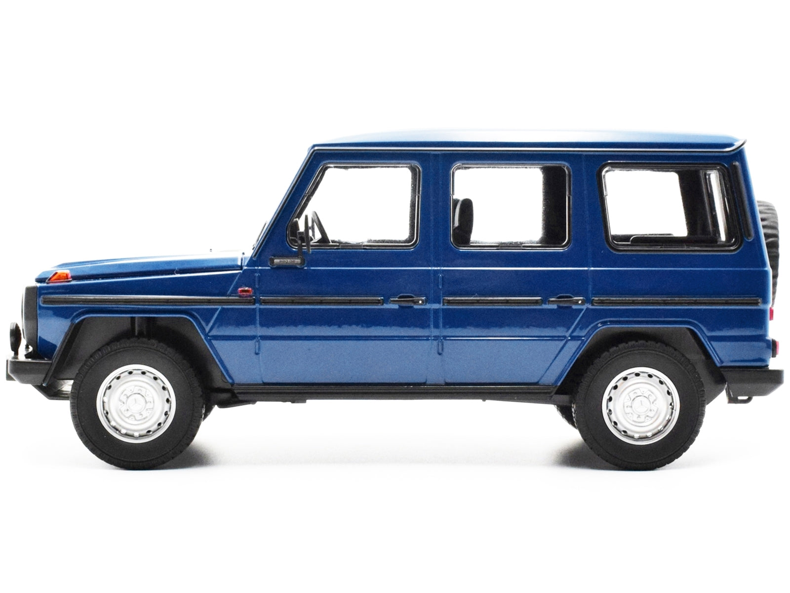 1980 Mercedes-Benz G-Model (LWB) Dark Blue with Black Stripes Limited Edition to 402 pieces Worldwide 1/18 Diecast Model Car by Minichamps - Minihomy