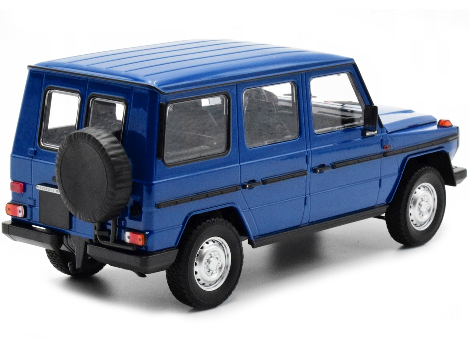 1980 Mercedes-Benz G-Model (LWB) Dark Blue with Black Stripes Limited Edition to 402 pieces Worldwide 1/18 Diecast Model Car by Minichamps - Minihomy