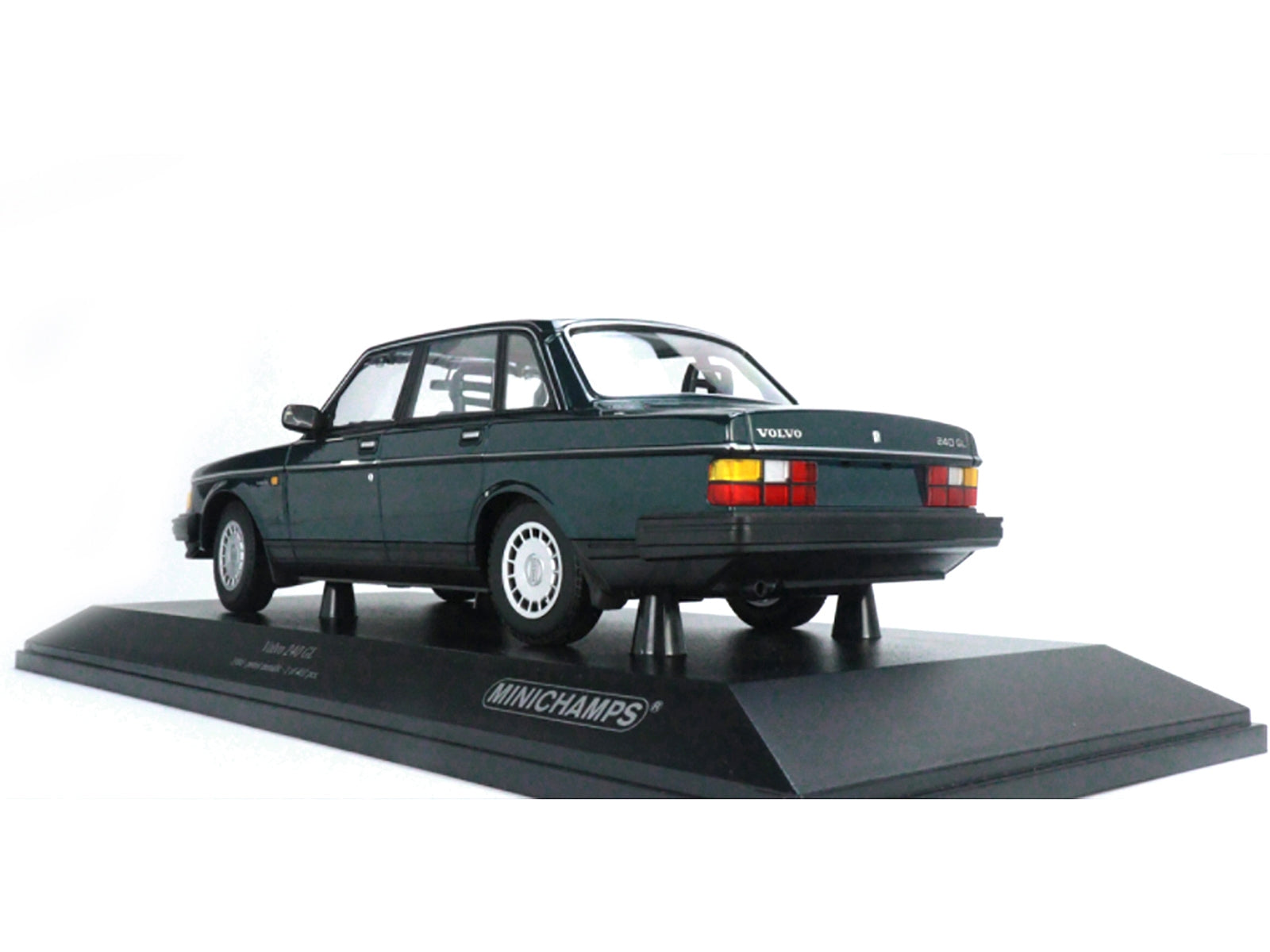 1986 Volvo 240 GL Petrol Blue Metallic Limited Edition to 402 pieces Worldwide 1/18 Diecast Model Car by Minichamps - Minihomy