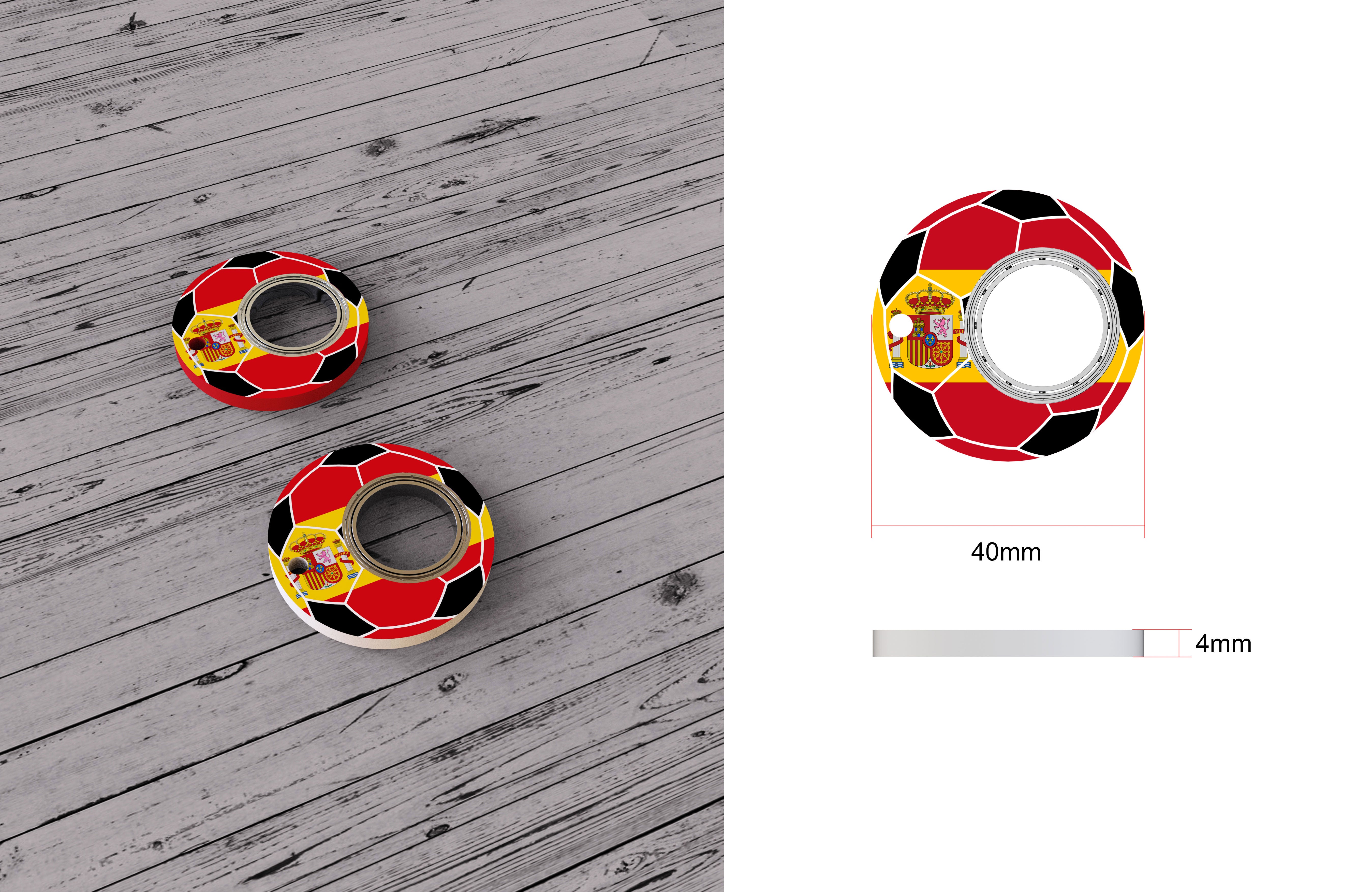 Creative Football World Cup Spinner Toy Keychain - Minihomy