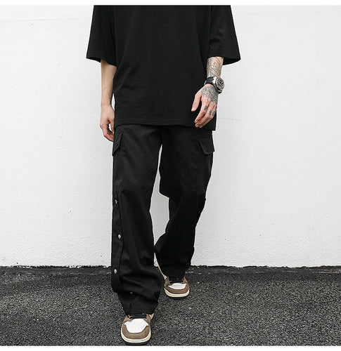 Streetwear Mens Hip Hop Camouflage Flare Cargo Pants