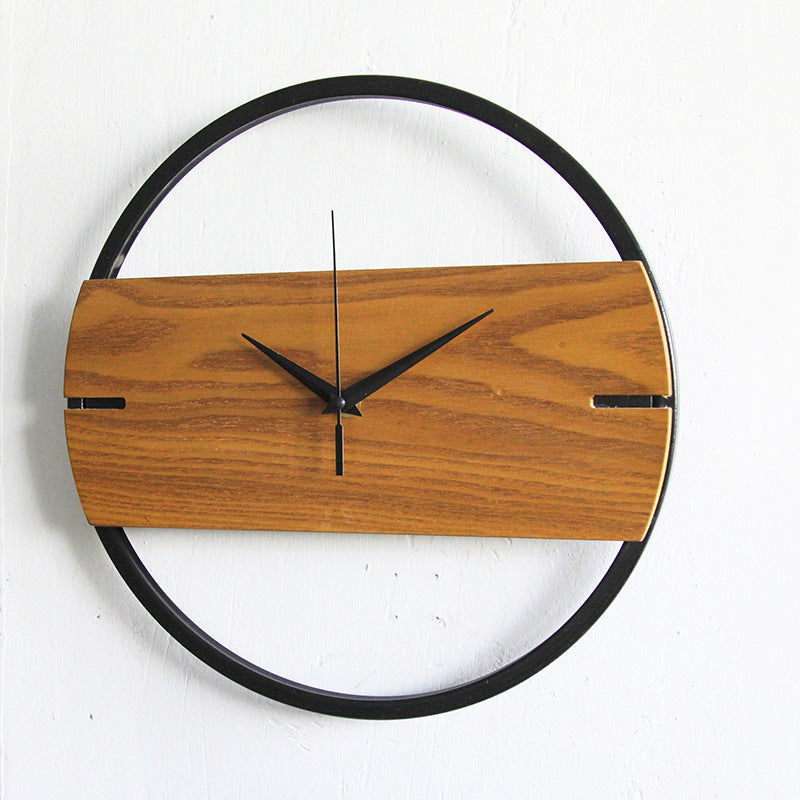 Nordic Style Fashionable Simple Silent Wood Wall Clocks for Home Decor