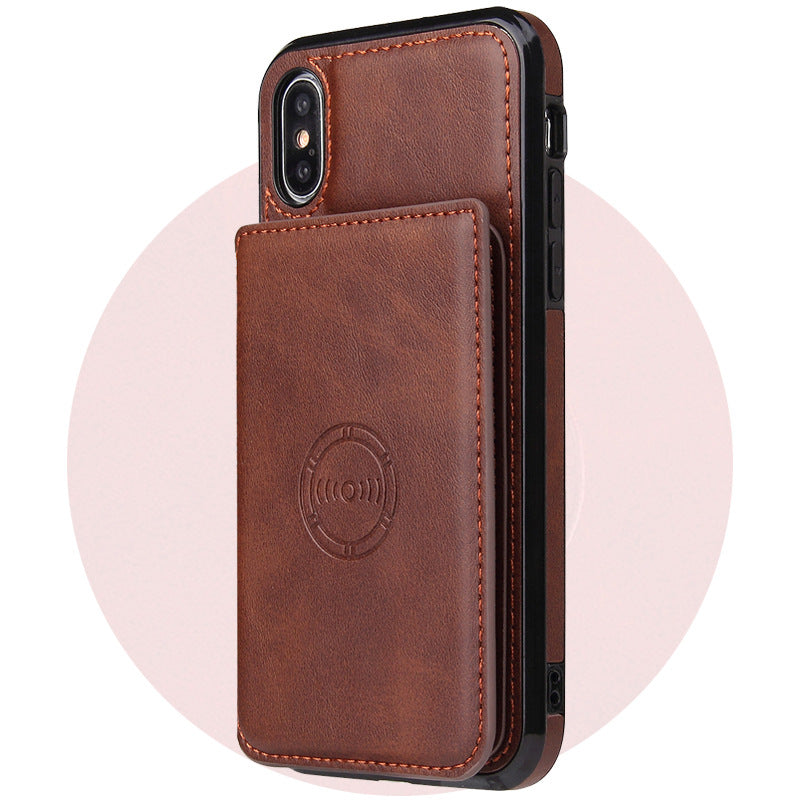 Card wallet leather phone case