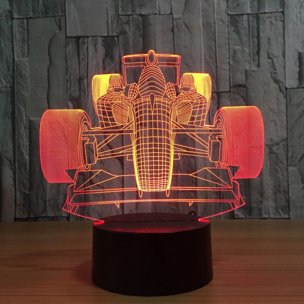 3D light creative colorful touch charging LED visual light gift atmosphere table lamp racing