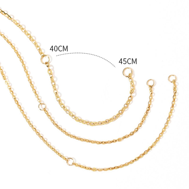 18k Gold Adjustable Chain Clavicle O-chain - Minihomy