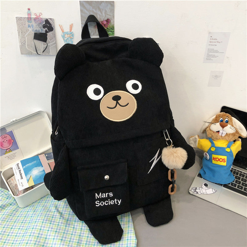 Japanese And Korean Ins Cute Bear Backpack Large Capacity - Minihomy