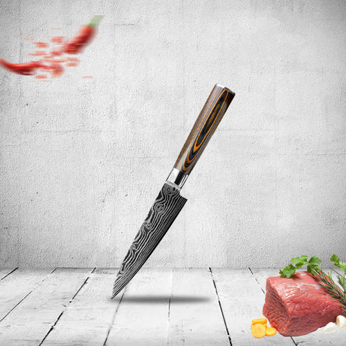 Laser Pattern Knife Fruit Knife Chef Knife Slicing Knife